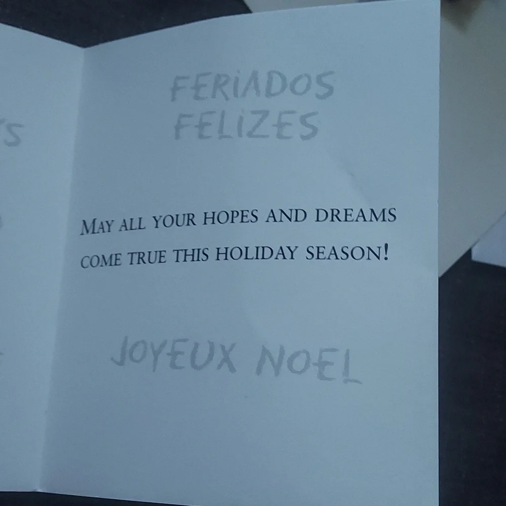 HAPPY holidays , joyeux noel , feriados felines,  beautiful card with envlope - Picture 6 of 7